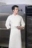 Uniforme de chef de alta qualidade, vestimenta de chef de restaurante, vestuário de trabalho para hotel, dólmã de chef de manga três quartos com carcela diagonal, personalizável com logotipos bordados