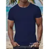 [Camiseta de algodón talla europea] Disponible para Exportación Camiseta de Manga Corta de Color Sólido Holgada Moda Cuello Redondo para Hombres y Mujeres Camisetas Lisas de Manga Corta