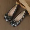 Zapatos Mary Jane Planos de Lunares Franceses para Mujer 2026 Otoño Nuevo Par Impresionante con Faldas Estilo de Noche Zapatos Mary Jane