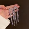 Pendientes largos con borlas de estilo coreano, estilo frío, con diseño de nicho, de moda, con diamantes y borlas de estrella.