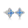Pendientes Redondos de Doble Capa con Circonita Completa, Estilo Hip-Hop de Moda Europea y Americana, Pendientes con Cierre de Plata S925 para Hombres y Mujeres