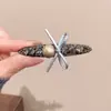 2025 Nuevo Clip de Pico de Pato con Hoja de Pedrería de Perlas Estilo Coreano Horquilla de Moda Clip para Flequillo Horquilla Lateral