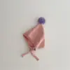 Gorro de Punto con Orejas de Bola Lindo para Bebé Niño y Niña en Invierno, Gorro de Lana de Elfo Rojo de Navidad para Bebé