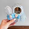 Nuevo set de accesorios para el cabello de princesa de hielo azul con alas de ángel, moño, pinza BB y combinación de banda elástica para niñas