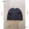 Camiseta de Manga Larga Estilo Americano Transfronteriza Europea y Americana, Top Oscuro Retro Y2K con Parche, Atuendo de Moda Gótica High Street Ins