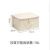 Caja de Almacenamiento Plegable de Algodón y Lino Casual, Tela a Prueba de Polvo, Ventana Transparente Visible para Dormitorio, Tablero de PP, Lavable