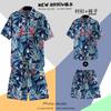 Camisa de Playa Isla de Hainan Conjunto para Hombre Sanya Viaje Hawaiana Talla Grande Camisa Floral Pantalones Cortos Estampados para Hombre