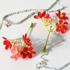 Flor de simulação Daphne cabeças de flores pequenas Margarida estilo vintage acessório de cabelo material DIY ornamento de cabelo decoração de caixa de presente celebração de casamento