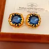 Pendientes Vintage, Pendientes de Flor con Diamantes de Colores y Aguja de Plata, Fabricante de Pendientes de Lujo Ligero Estilo Francés