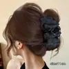 Pinzas para el pelo de lazo estilo coreano, accesorios para el pelo de alta gama, pinzas de tiburón, horquillas exquisitas para mujeres jóvenes, pinzas para el pelo de otoño e invierno para la parte trasera de la cabeza