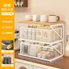 Suporte de Caneca de Mesa Gaveta Lateral em Camadas Porta-Saquinhos de Chá Café Líquido Cereal Lanches