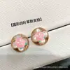 Casa del Burro Versión Alta Pulsera de Ágata Roja de Cinco Flores Cuatro Flores para Mujer Collar de Flor Antigua Chapado en Oro Rosa de 18k Lujo Ligero