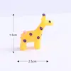 Enfeites para terrário de musgo, design fofo de desenho animado, veado amarelo com cauda enrolada, enfeites de montagem DIY, atacado