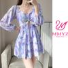 Nuevo Traje de Baño Enterizo 2026 para Mujer, Conservador, Cubre Vientre, Adelgazante, de Cintura Alta, Elegante, Sensación de Alta Gama, Adecuado para Aguas Termales, Vacaciones y Ocio