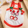 26 Anos de Novos Estilos: Roupas de Gato para Primavera e Verão, Tops Finos e Respiráveis com Alça de Cereja para Cães Teddy e Bichon, Vestuário para Pets