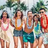 Set de Guirnaldas de Flores de Lei Hawaiano Variadas Ropa Floral Colorida para Reuniones Familiares Viajes de Verano a la Playa