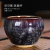 Construcción transfronteriza del horno en una sola taza de obra cerámica pequeña taza de té para esposo taza de té taza maestra de esmalte Tianmu nombre de la taza cuenco de té regalo