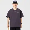 Camiseta de manga corta de algodón con tecnología cool-touch para hombre, marca de tendencia nueva verano 2026, talla grande, ropa de alta gama, camiseta pesada para hombre