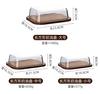 Caixa térmica de vidro transparente resistente ao calor com tampa de bambu e design transfronteiriço. Ideal para manteiga, petiscos, queijos e outros alimentos.
