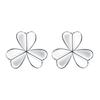 Pendientes de botón Trébol de la Felicidad para mujer de Tiktok Kuaishou, pendientes simples pequeños de hoja gruesa brillante, regalo romántico para el Día de San Valentín