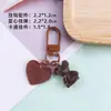 Chaveiro Pingente de Urso Fofo de Desenho Animado Pingente de Coração Colorido Doces Acessórios para Joias DIY Pingente para Bolsa de Meninas