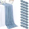 Camino de mesa de tela arrugada Amazon, Camino de mesa de hilo Bali, Mantel de lino bohemio, Mantel de decoración para bodas y fiestas al por mayor