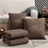 Almohada y manta dos en uno cojín para respaldo de asiento de coche manta sofá aire acondicionado colcha de verano oficina almohada para siesta plegable