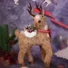 Adornos de Reno Navideño, Accesorios para Fotos, Decoraciones Navideñas, Decoración de Ambiente para Mesa y Ventana, Pequeños Renos Realistas