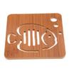 Porta-copos de Madeira com Corte em C Utensílios de Mesa para Cozinha Tapete Espessado Anti-Escaldante Isolante Jogo Americano Tapete Anti-Derrapante para Panelas e Pratos