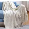 Manta tejida, manta de sofá, manta fina con borlas, manta para aire acondicionado de oficina, manta para ventana de mirador, manta para siesta de verano, manta pequeña