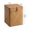 Caja de Almacenamiento Tejida a Mano de Pasto Marino Hogar Caja para Colección de Vino Tinto Dormitorio Caja Organizadora de Cosméticos Tamaño Grande