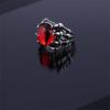 Cross-border Novo Cool Skull Devil Claw Devil's Eye Ring All-match Individualidade ajustável Blue Eyes Ring