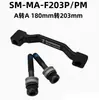 Shimano Shimano 160/180/203mm Asiento de Conversión para Frenos de Disco Bicicleta Columna A/B Base Elevadora de Altura de Freno