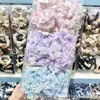 2 piezas por paquete, scrunchie de encaje de lunares perlados estilo macarrón coreano, liga para el cabello versátil para adultos y estudiantes de secundaria