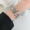 Joyería Transfronteriza de Acero de Titanio Europea y Americana, Pulseras de Diseño Moderno y Exagerado, Estilo de Nicho de Alta Gama, Pulseras de Brazo que No se Desvanecen, Ajustables