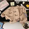 Conjunto de Pijama Infantil Meio Veludo Outono/Inverno Novo Cachorrinho Cartoon Engrossado Quente Unissex Crianças Pijama de Veludo Bayberry