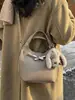 Bolso de cubo vintage de dos piezas para mujer, gran capacidad, moda de nicho, bolso versátil para mujer, nuevo bolso de hombro y cruzado de moda 2026