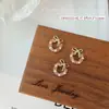 Novos Acessórios para Nail Art de Laço de Guirlanda de Natal, Liga Metálica Super Brilhante Estilo Japonês Incrustada com Diamantes e Pérolas, Decorações de Diamante para Unhas de Guirlanda