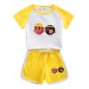 Muñeca de huevo Fiesta niños y niñas traje de verano 2023 nuevo infantil caricatura algodón manga corta pantalones cortos delgado conjunto de dos piezas