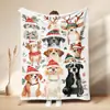 Manta de regalo reno de Navidad hombre de jengibre manta de franela árbol de Navidad manta para siesta