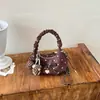 Bolso cruzado de cadena, estilo coreano, exquisito diseño de nube de lunares, nuevo estilo dulce y fresco con diseño plisado, elegante