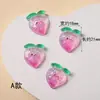 Pegatinas de frutas con gradiente de colores de lentejuelas transparentes accesorios pequeños accesorios de resina de flor pegamento de crema que brilla en la oscuridad al por mayor