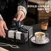 Juego de Taza y Platillo de Cerámica para Café con Diseño Creativo Único, Taza para el Té de la Tarde, Taza para Café Latte Art, Regalo Práctico
