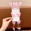 Cadena de mariposa para el pelo cadena de clip para el pelo cadena de flor para el pelo clip para el pelo súper de hada lindo mariposa rosa un par para niños