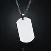 Placa de identificación militar de acero inoxidable con baño de vacío de punto de fábrica, etiqueta con grabado láser, colgante de logo de personalidad DIY