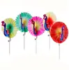 En stock venta al por mayor letrero de manualidades decoración cola de pollo inserto pétalos de flores pequeñas letrero de paraguas letrero de palmera Flamenco piña