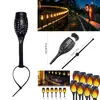 Lâmpada de Chama Transfronteiriça 12 LEDs Lanterna Solar Lâmpada com Sensor Jardim Pátio Exterior Decorativa Inserida no Chão Lâmpada de Gramado