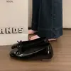 Sapatos Rasos com Salto Embutido Estilo Ballet Francês para Mulheres, Novos Mocassins Mary Jane de Verão