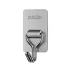 Gancho cuadrado de acero inoxidable, gancho para abrigos de pared sin clavos, gancho adhesivo sin taladro para detrás de la puerta, cocina, baño y aseo