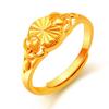 Anillo de oro arena femenino Yiwu al por mayor de productos pequeños red en vivo color explosión de productos moda para damas anillo de flor de coche